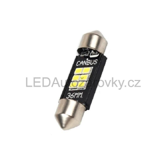 LED Autožárovky C5W - 6x SMD 3020 12V 2W bílá